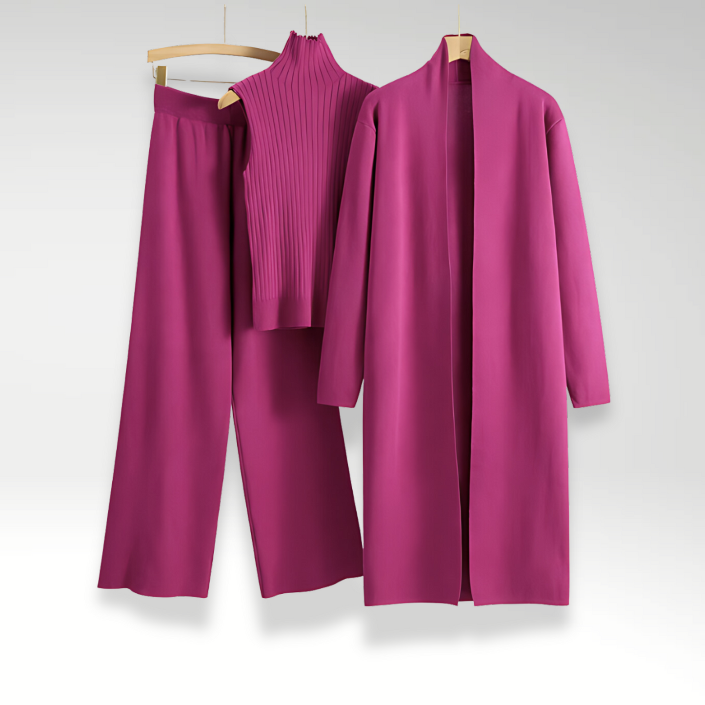 Klara | Luksusowy trzyczęściowy zestaw dzianinowy