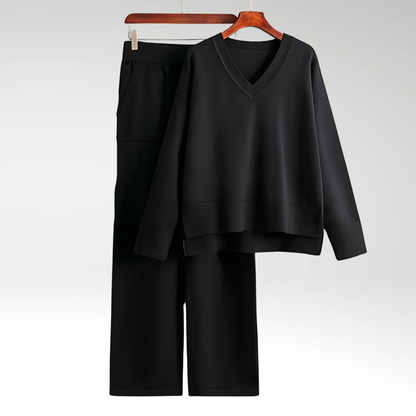 Izabela | Luksusowy dwuczęściowy zestaw z dekoltem w serek