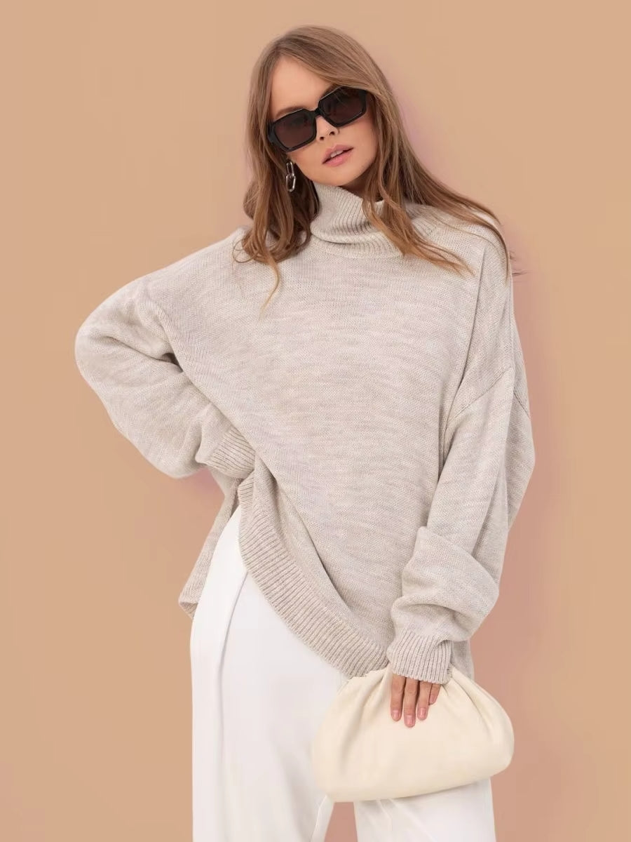 Liliana | Oversize sweter z rozcięciem