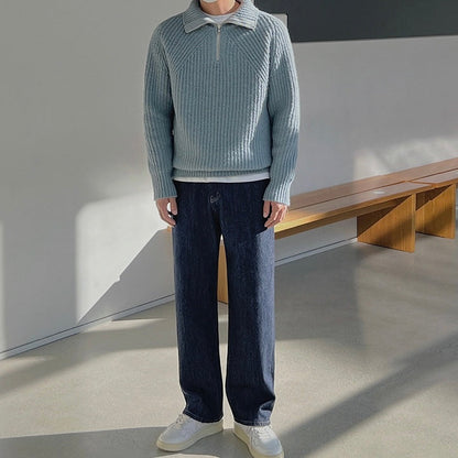 Martin | Pull Azure à quart de zip